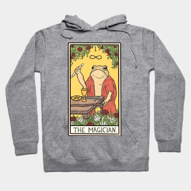 The Magician Toad Tarot Card Hoodie by Jewelia